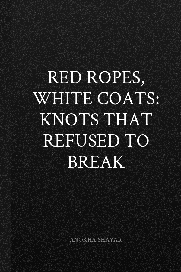 RED ROPES, WHITE COATS: Knots that refused to break