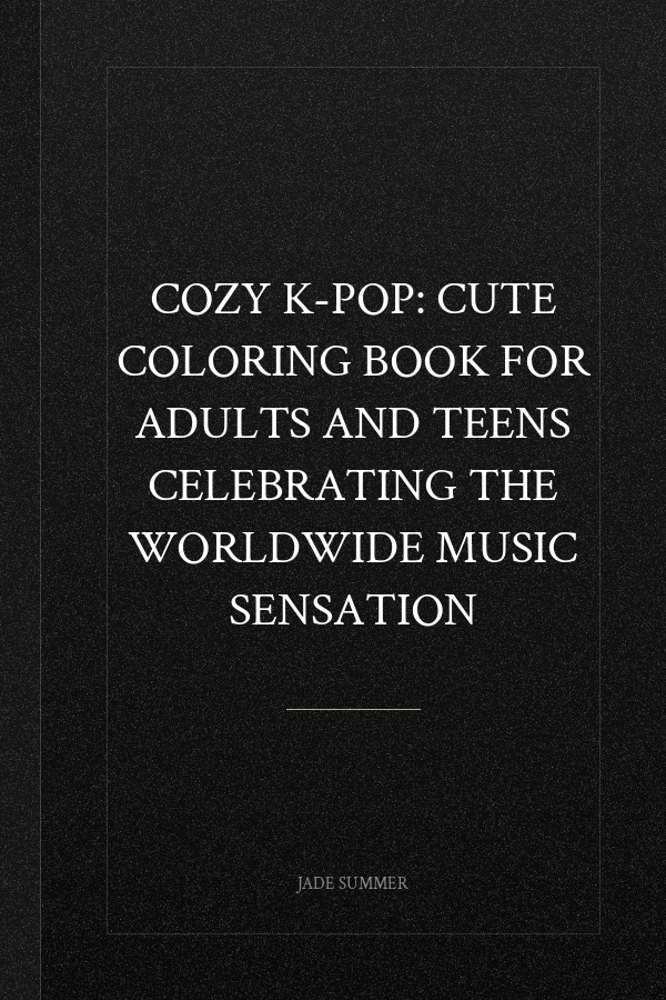 Cozy K-Pop: Cute Coloring Book for Adults and Teens Celebrating the Worldwide Music Sensation
