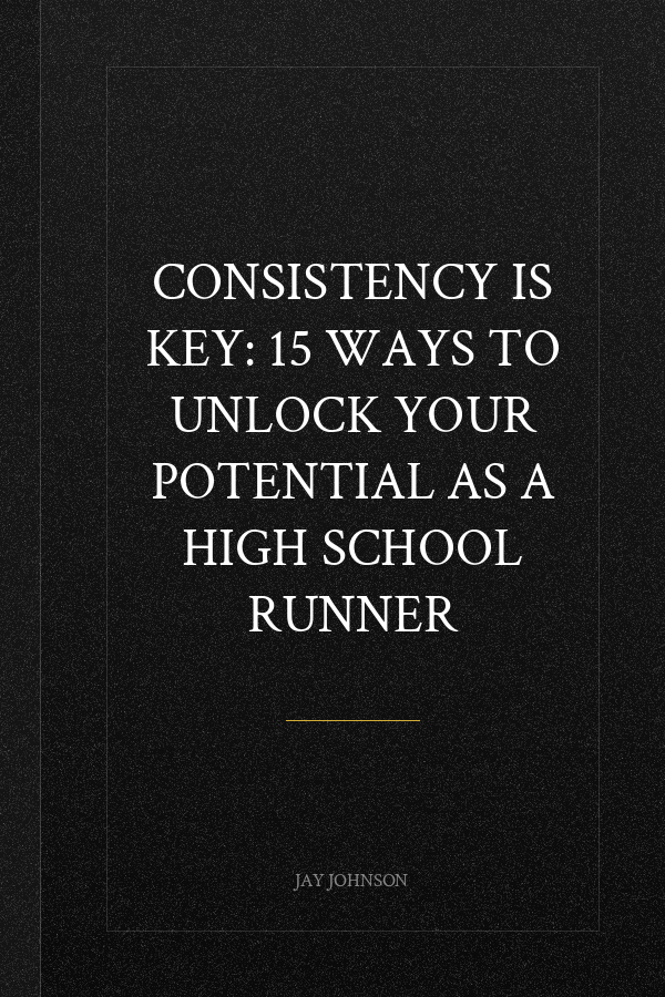 Consistency Is Key: 15 Ways to Unlock Your Potential as a High School Runner